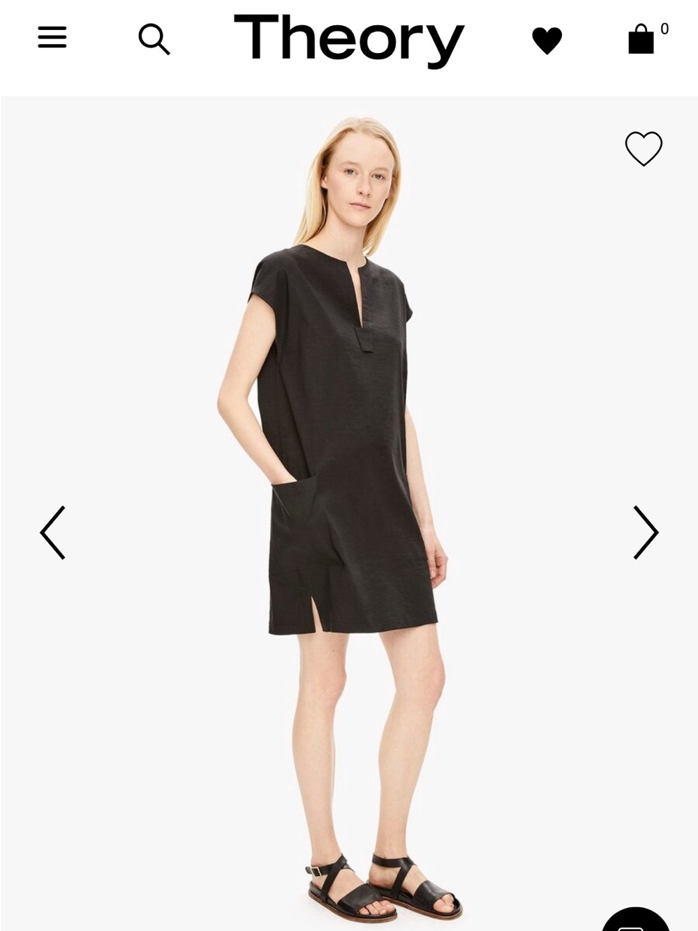 Theory Sleeveless Shift Dress in Slate Blue